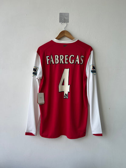 (L) Arsenal 2006-08 Home Long Sleeve Shirt Fabregas #4 (NEW)