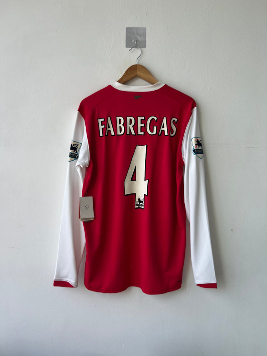 (L) Arsenal 2006-08 Home Long Sleeve Shirt Fabregas #4 (NEW)