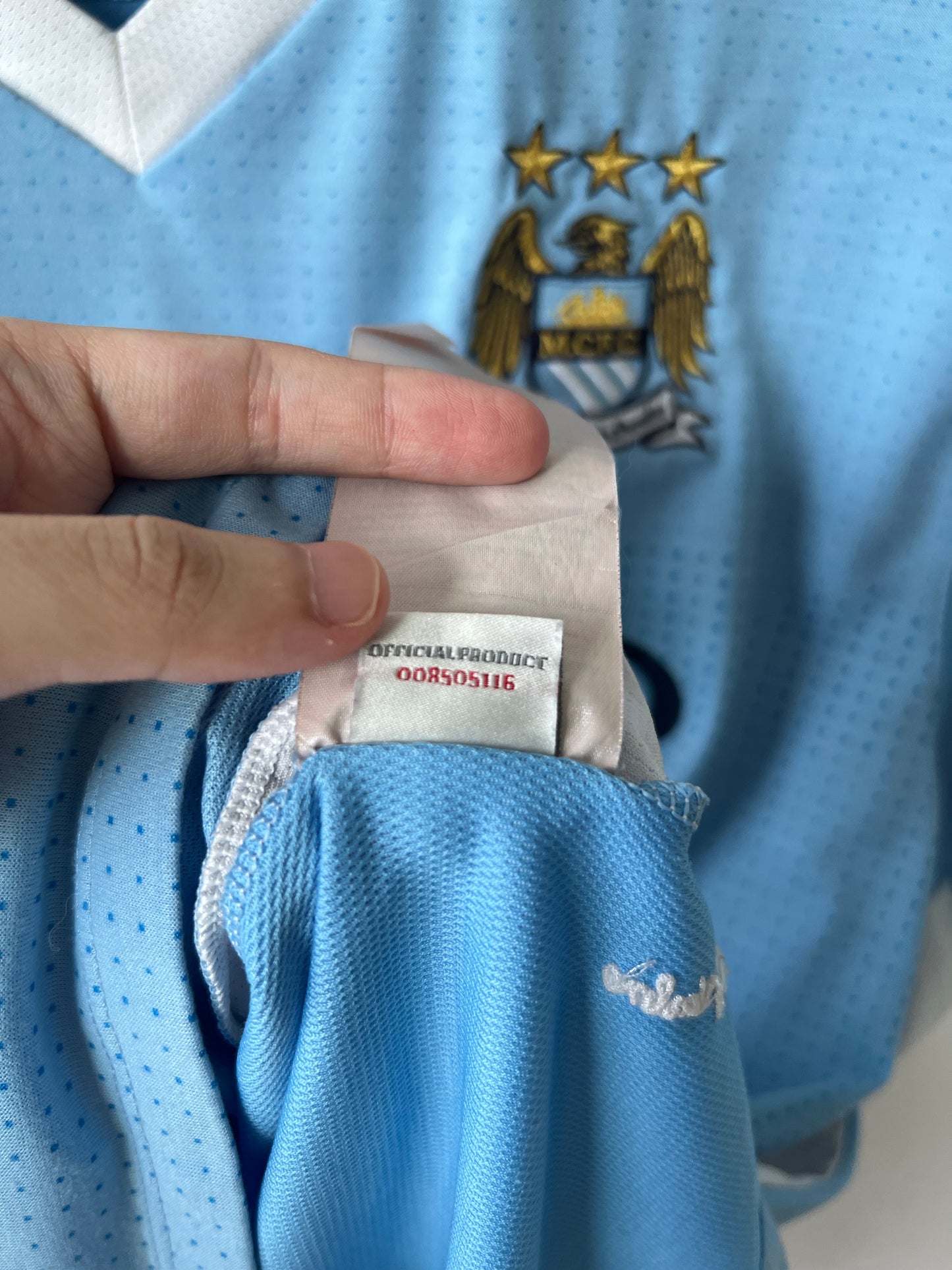 Manchester City 2011-12 Home Shirt Kun Aguero #16 (L)