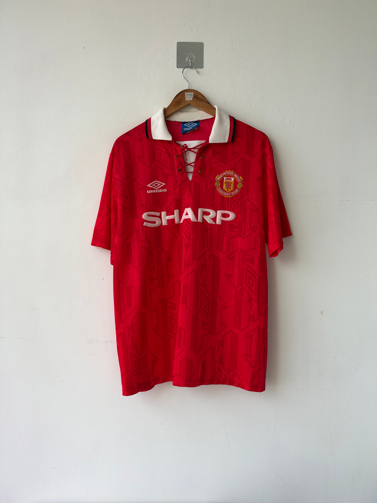 (L) Manchester United 1992-94 Home Shirt Bryan Robson #12