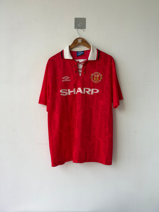 (L) Manchester United 1992-94 Home Shirt Bryan Robson #12