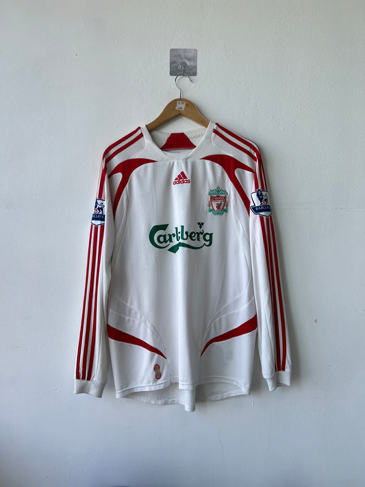 (M fits L) Liverpool 2007-08 Away Long Sleeve Shirt Alonso #14