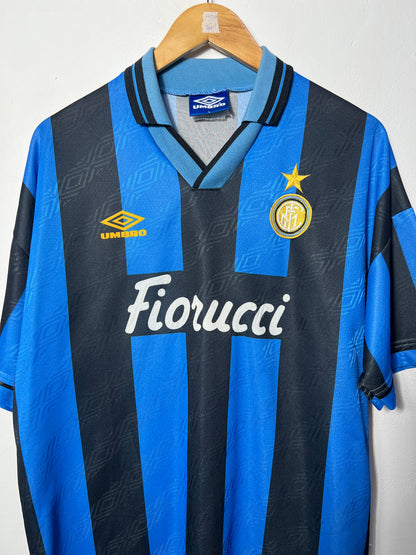(L) Inter Milan 1994-95 Home Shirt Bergkamp #10
