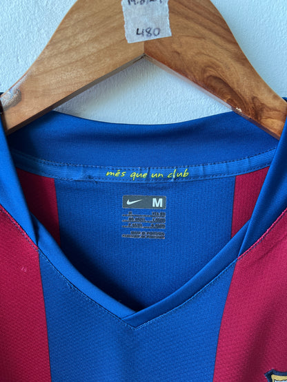 (M) Barcelona 2007-08 Home Player Version Shirt Ronaldinho #10