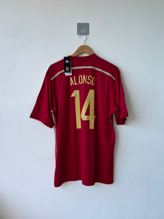 Spain 2013-15 Home Shirt Alonso #14 (NEW) (XL)