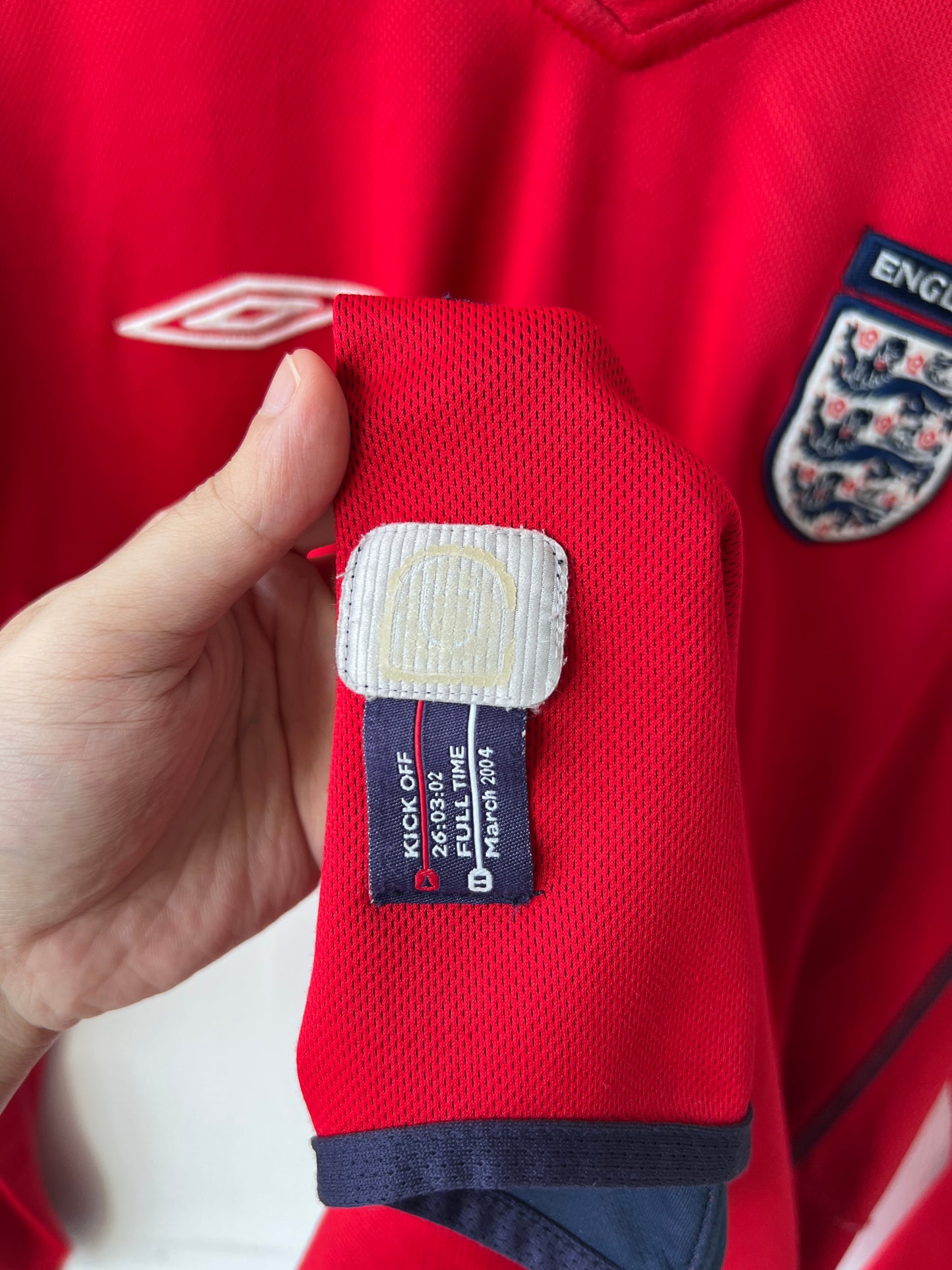 (M) England 2002-04 Away Long Sleeve Shirt Beckham #7