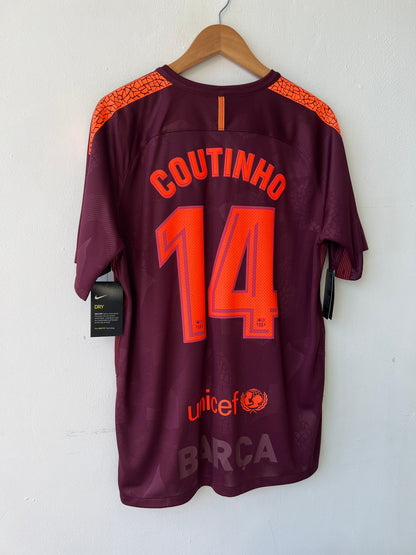 (L) Barcelona 2017-18 Third Shirt Coutinho #14 (NEW)