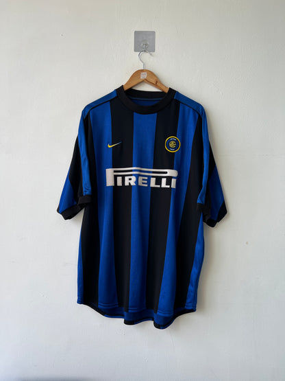 (XL) Inter Milan 1999-00 Home Player Version Shirt Ronaldo #9