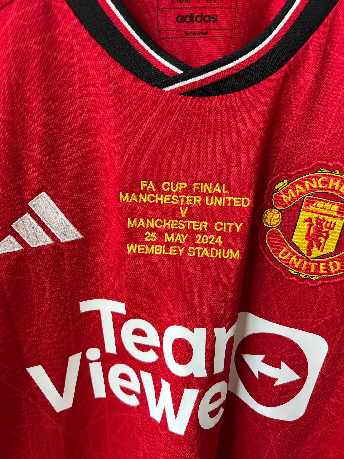 (L) Manchester United 2023-24 Home Shirt Mainoo #37 (MDT) (NEW)