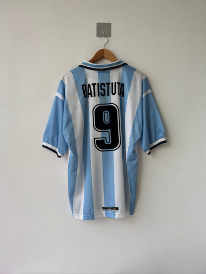 (L fits XL) Argentina 1999-00 Home Shirt Batistuta #9