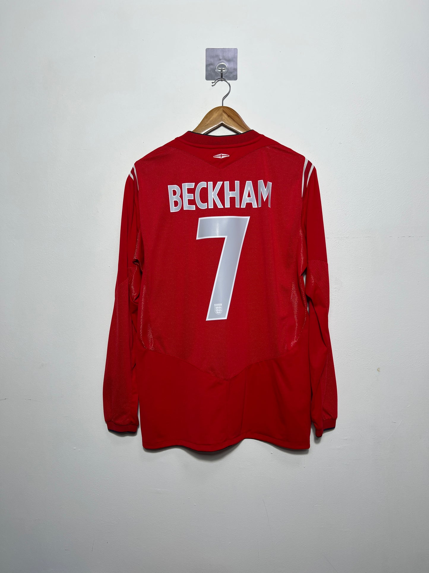 (L) England 2004-06 Away Long Sleeve Shirt Beckham #7