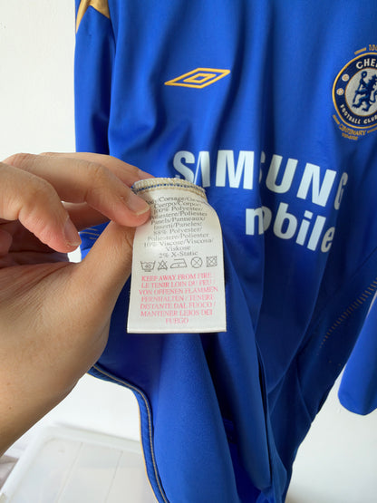 (L) Chelsea 2005-06 Home Long Sleeve Shirt Drogba #15
