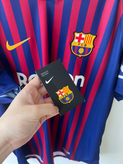 (XL) Barcelona 2018-19 Home Shirt Messi #10 (NEW)