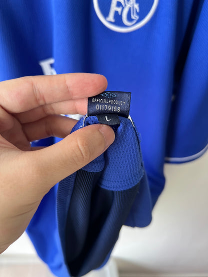 (L) Chelsea 2003-05 Home Shirt Drogba #15 (Reversible)