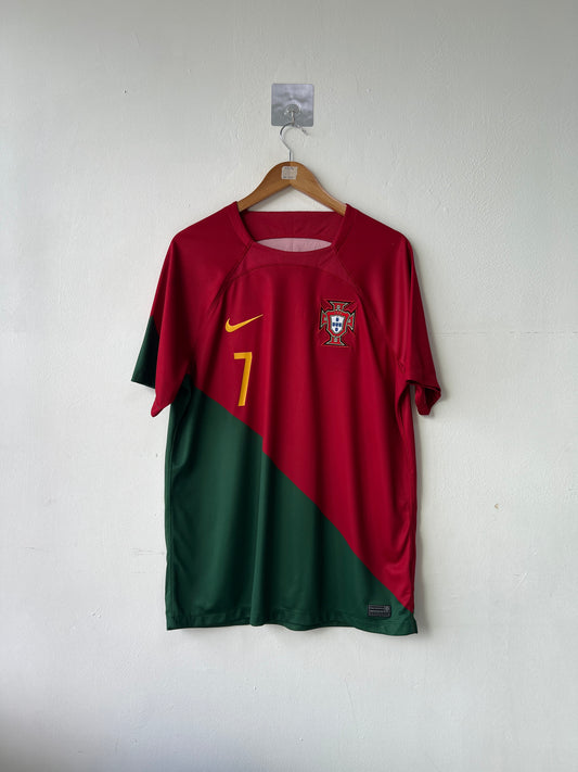 (L) Portugal 2022-24 Home Shirt Ronaldo #7
