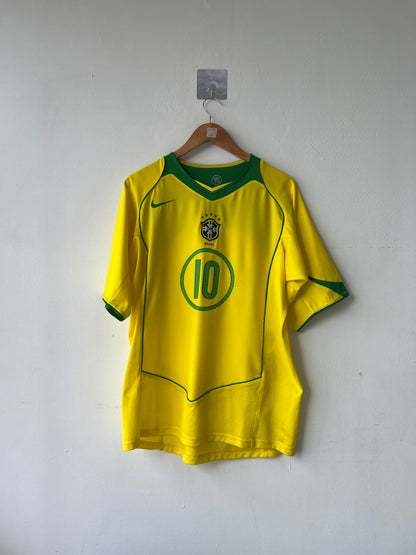 (L) Brazil 2004-06 Home Shirt Ronaldinho #10