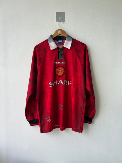 (L) Manchester United 1996-98 Home Long Sleeve Shirt