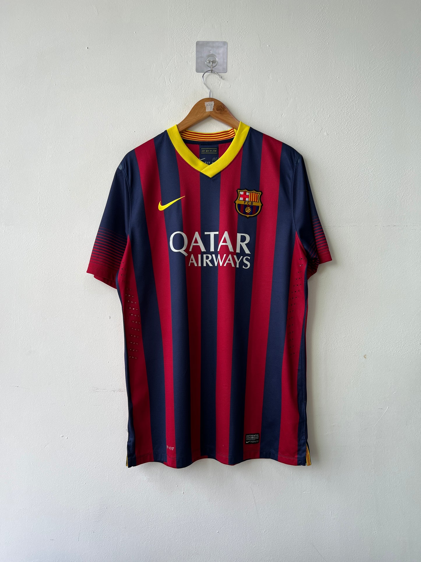 (XL) Barcelona 2013-14 Home Player Version Shirt Messi #10
