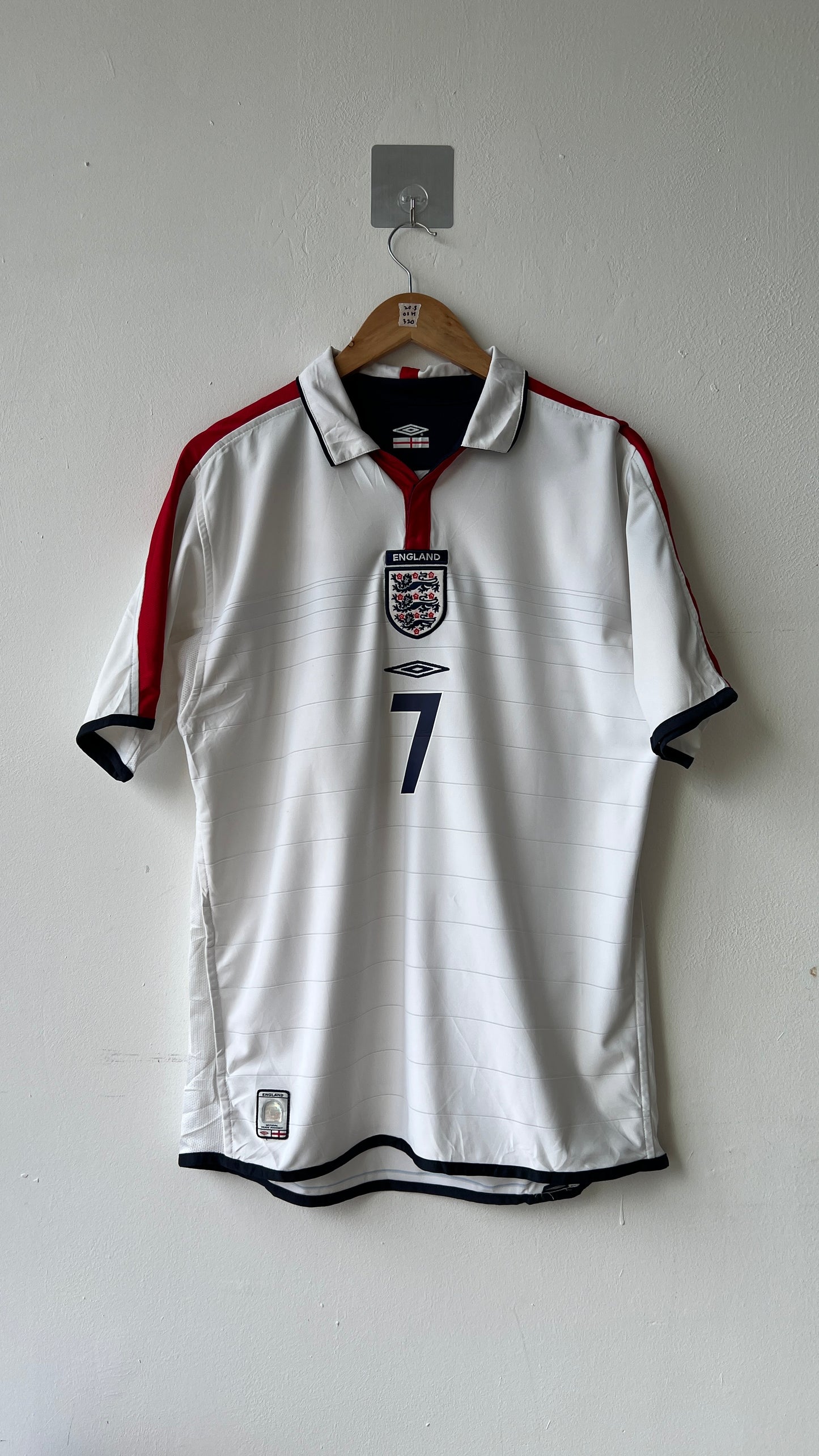 England 2003-05 Home Shirt Beckham #7 (M)