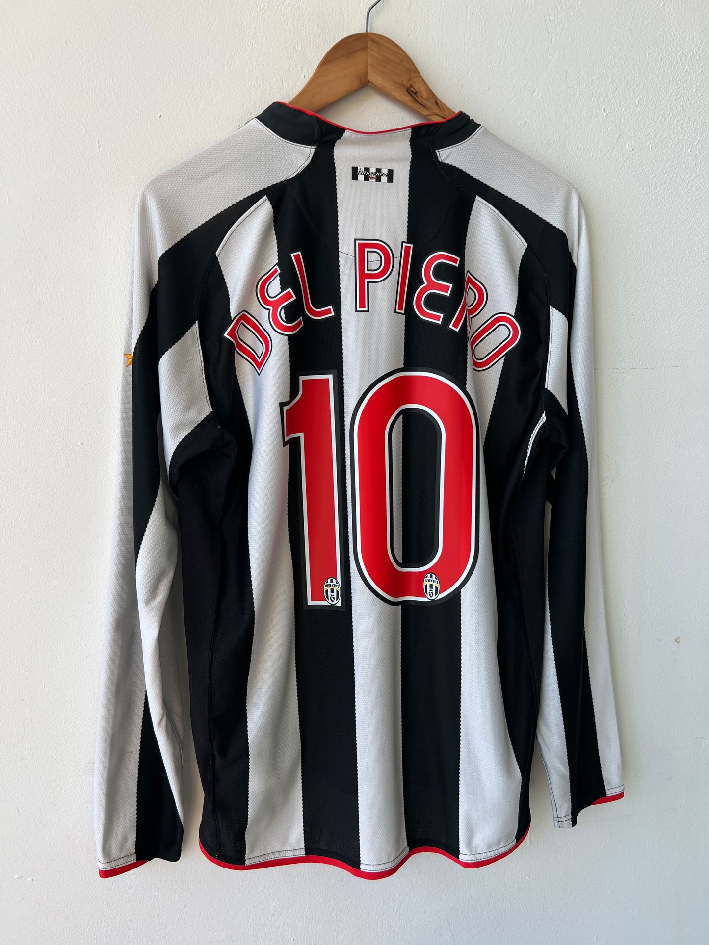 (L) Juventus 2007-08 Home Long Sleeve Shirt Del Piero #10