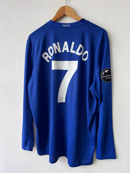 (XL) Manchester United 2008-09 Third Long Sleeve Shirt Ronaldo #7
