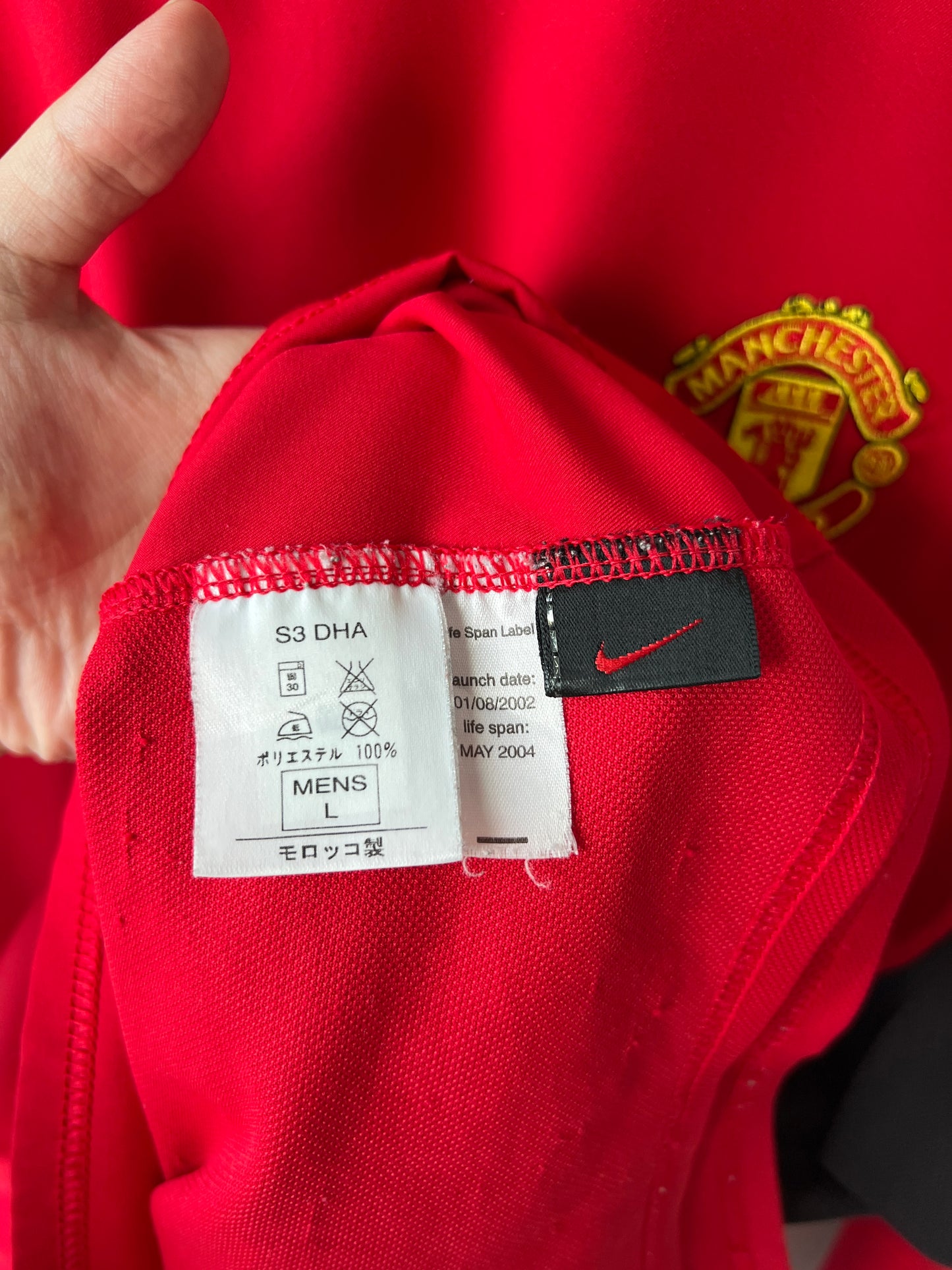 (L) Manchester United 2002-04 Home Long Sleeve Shirt Keane #16