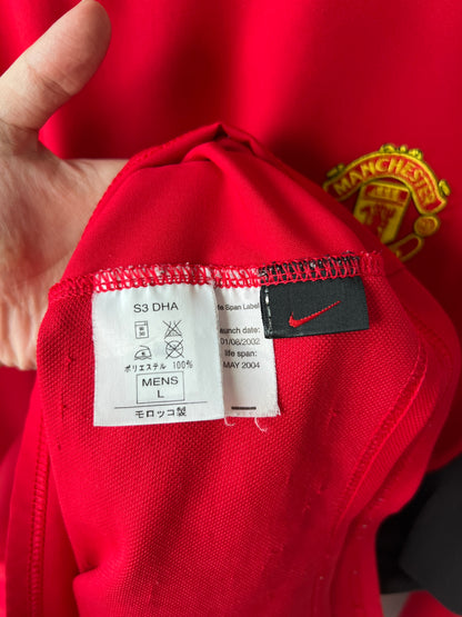 (L) Manchester United 2002-04 Home Long Sleeve Shirt Keane #16