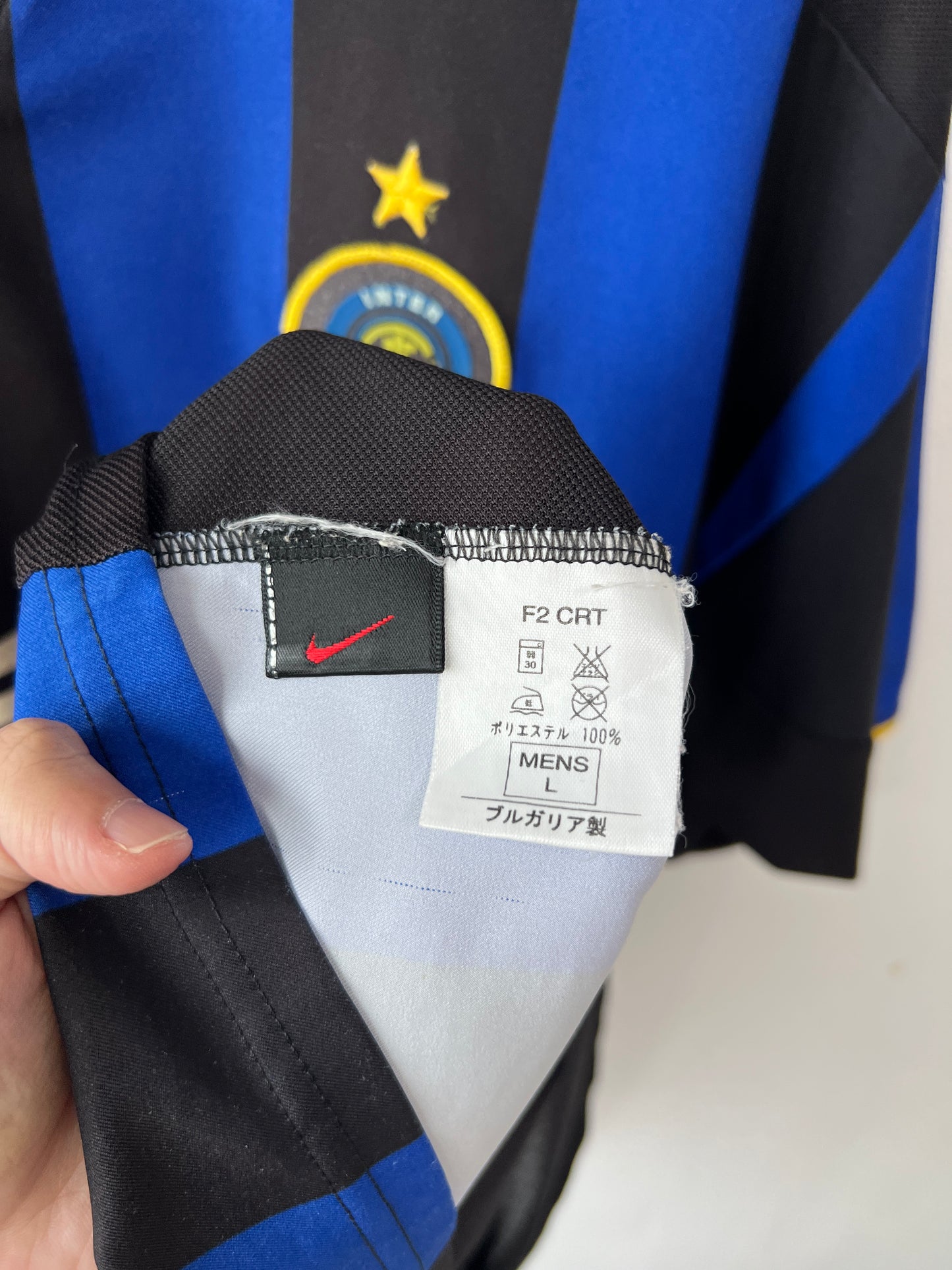 (L fits XL) Inter Milan 2002-03 Home Shirt Batistuta #19