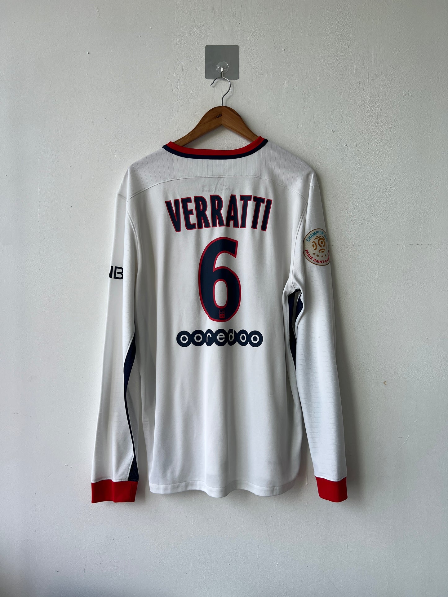 (XL) PSG 2015-16 Away Long Sleeve Player Version Shirt Verratti #6
