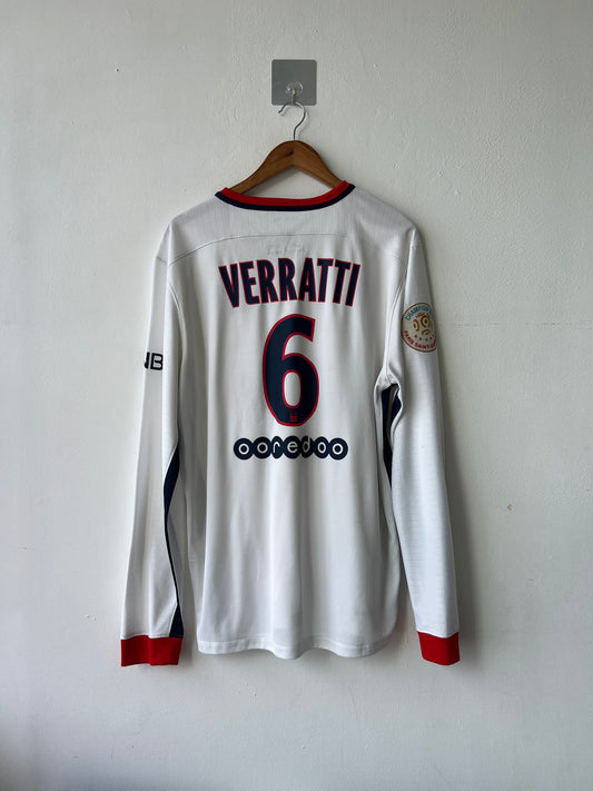 (XL) PSG 2015-16 Away Long Sleeve Player Version Shirt Verratti #6