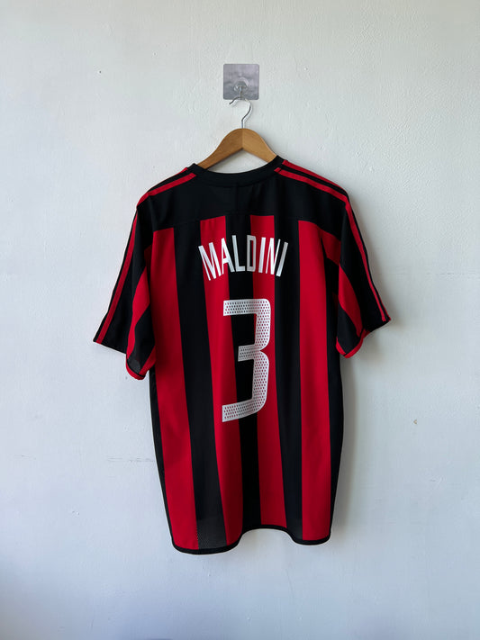 (L) AC Milan 2003-04 Home Shirt Maldini #3