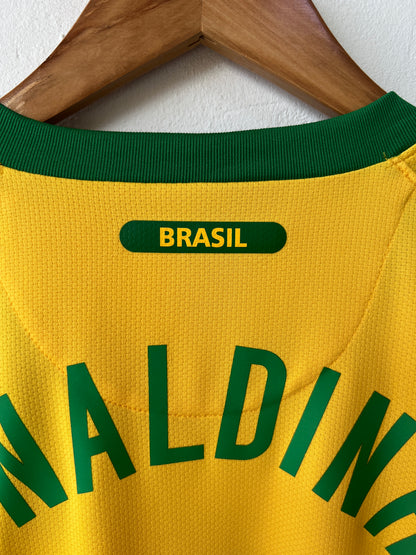(L) Brazil 2010-11 Home Shirt Ronaldinho #10 (NEW)