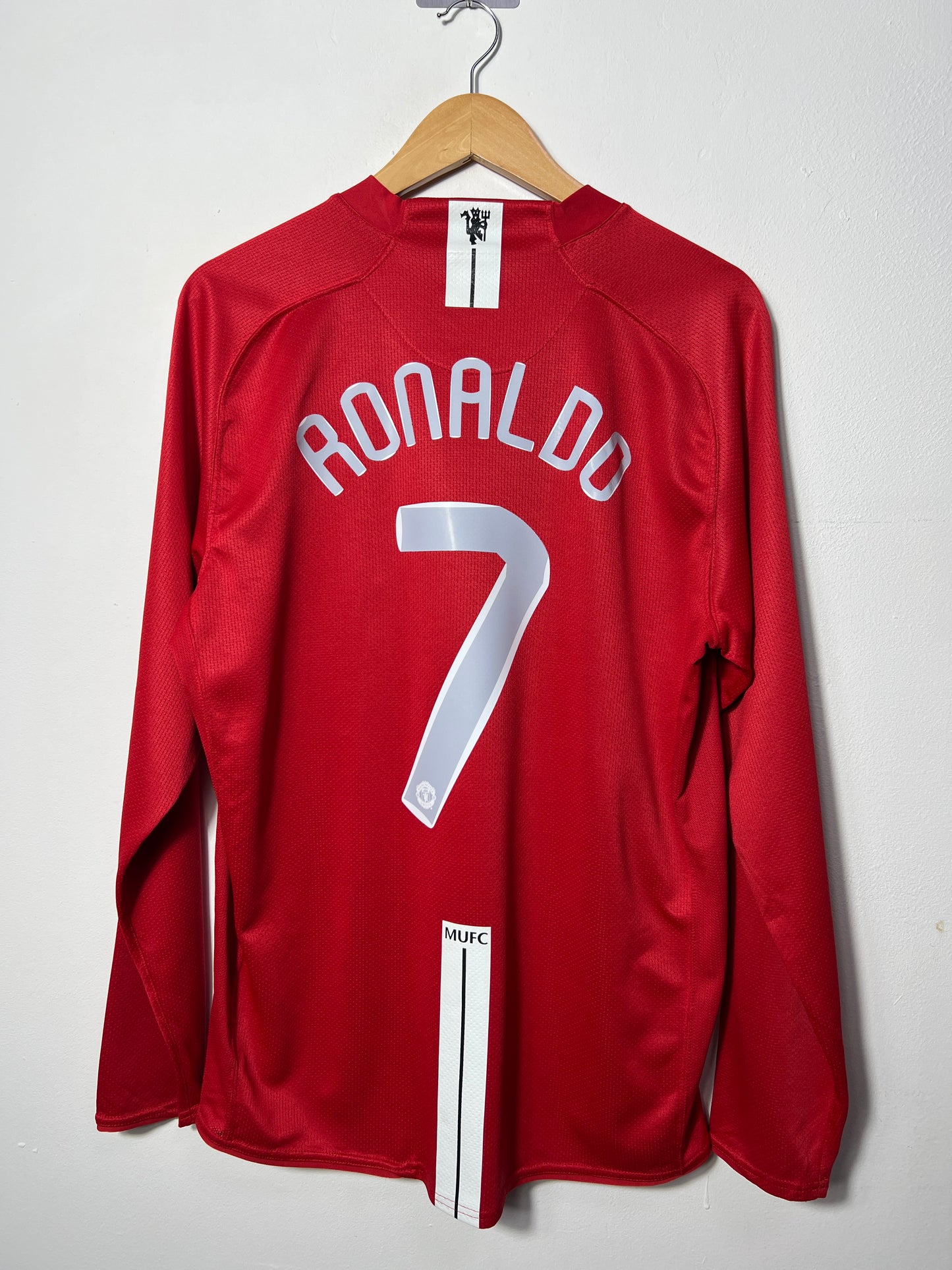 (L) Manchester United 2007-09 Home Long Sleeve Shirt Ronaldo #7