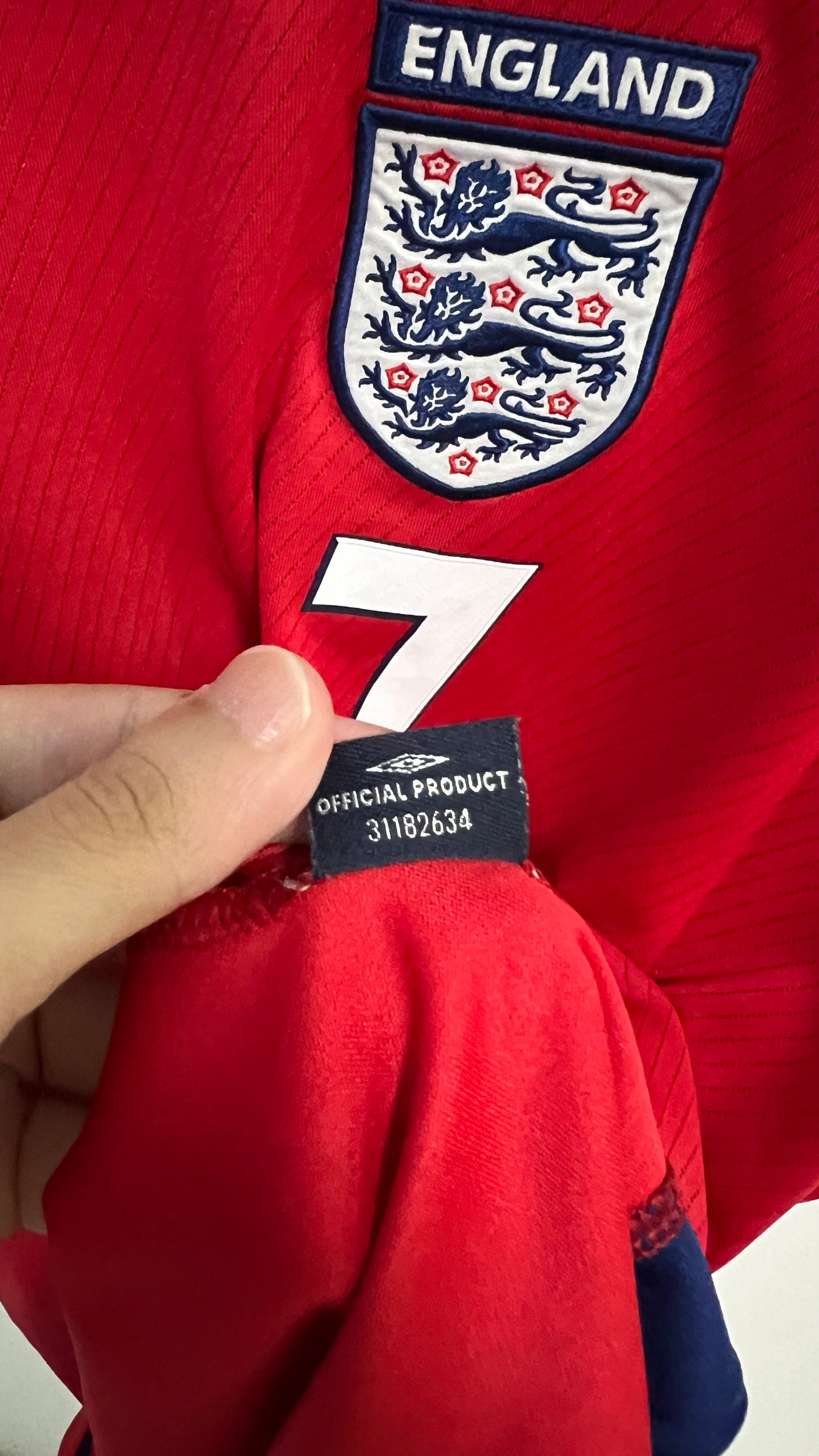 England 2008 Away Shirt Beckham #7 (XL)