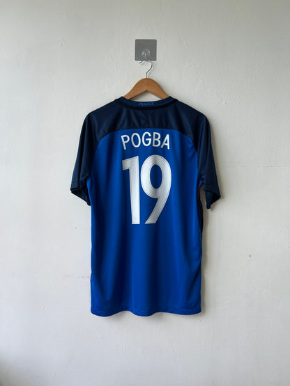(L) France 2016-17 Home Shirt Pogba #19