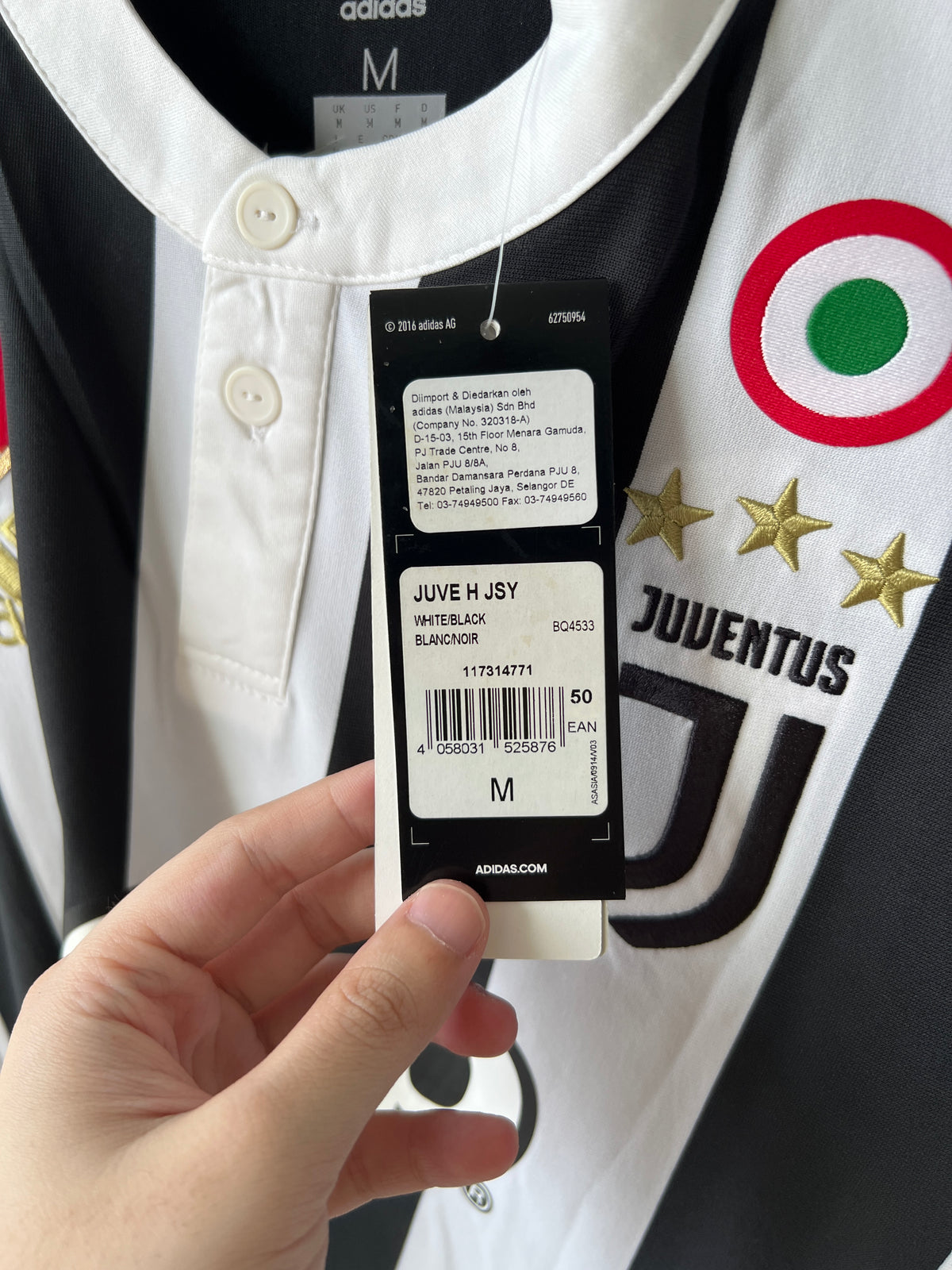 (M) Juventus 2017-18 Home Shirt Chiellini #3 (NEW)