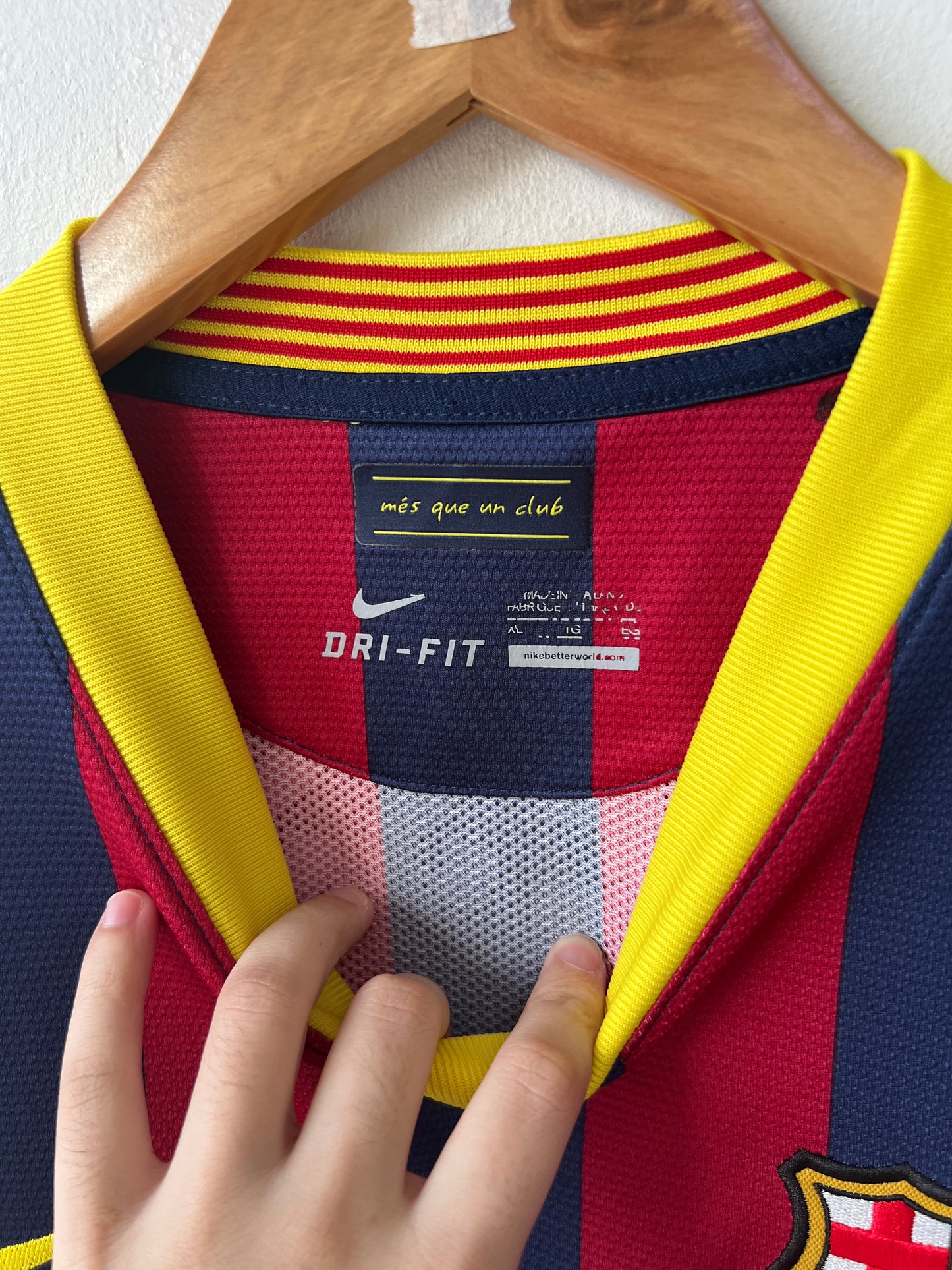 (XL) Barcelona 2013-14 Home Player Version Shirt Messi #10