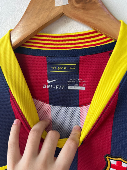 (XL) Barcelona 2013-14 Home Player Version Shirt Messi #10
