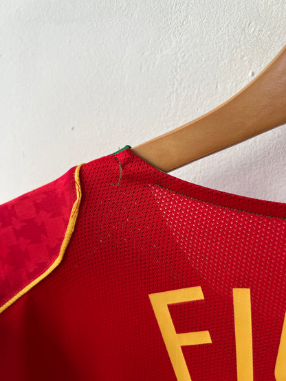 (XL) Portugal 2004-06 Home Shirt Figo #7