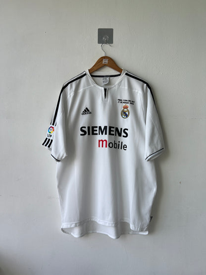 (XL) Real Madrid 2003-04 Home Shirt Beckham #23 (Copa Del Rey MDT)
