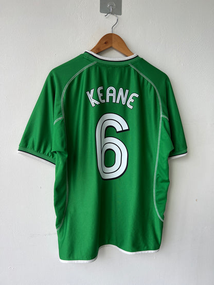 (L) Ireland 2002-03 Home Shirt Keane #6