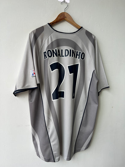 (XL) PSG 2001-02 Away Shirt Ronaldinho #21