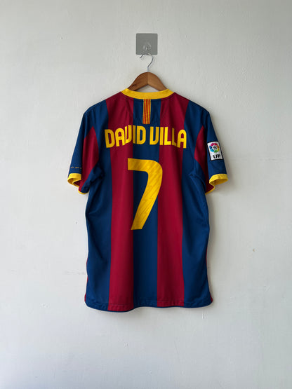 (M) Barcelona 2010-11 Home Shirt David Villa #7