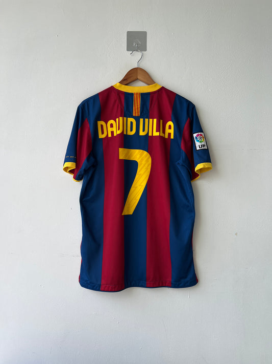 (M) Barcelona 2010-11 Home Shirt David Villa #7