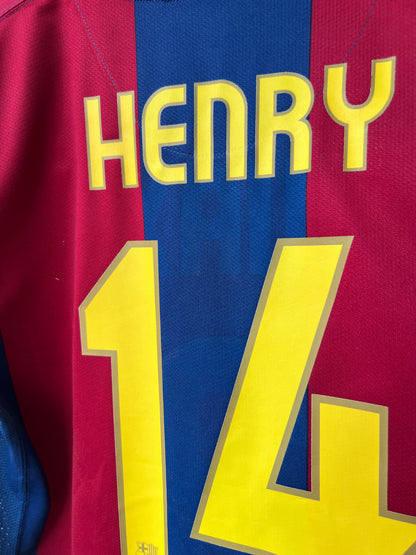 (M) Barcelona 2007-08 Home Shirt Henry #14