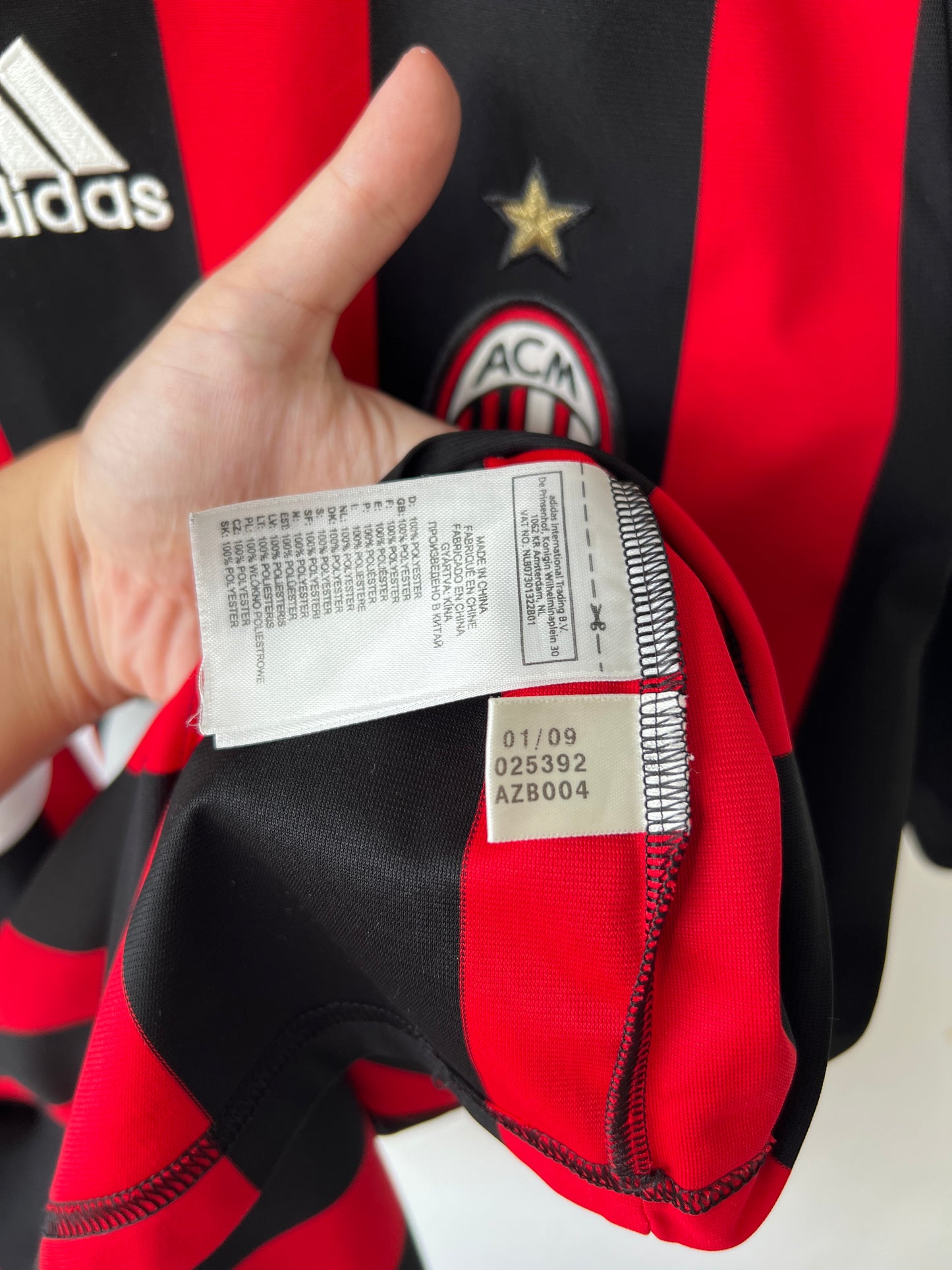 (L) AC Milan 2008-09 Home Shirt Kaka #22