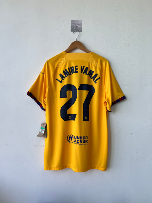 (XL) Barcelona 2022-24 Fourth Shirt Lamine Yamal #27 (NEW)