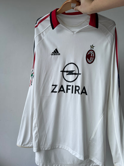 (XL) AC Milan 2005-06 Away Long Sleeve Player Version Shirt Kaka #22