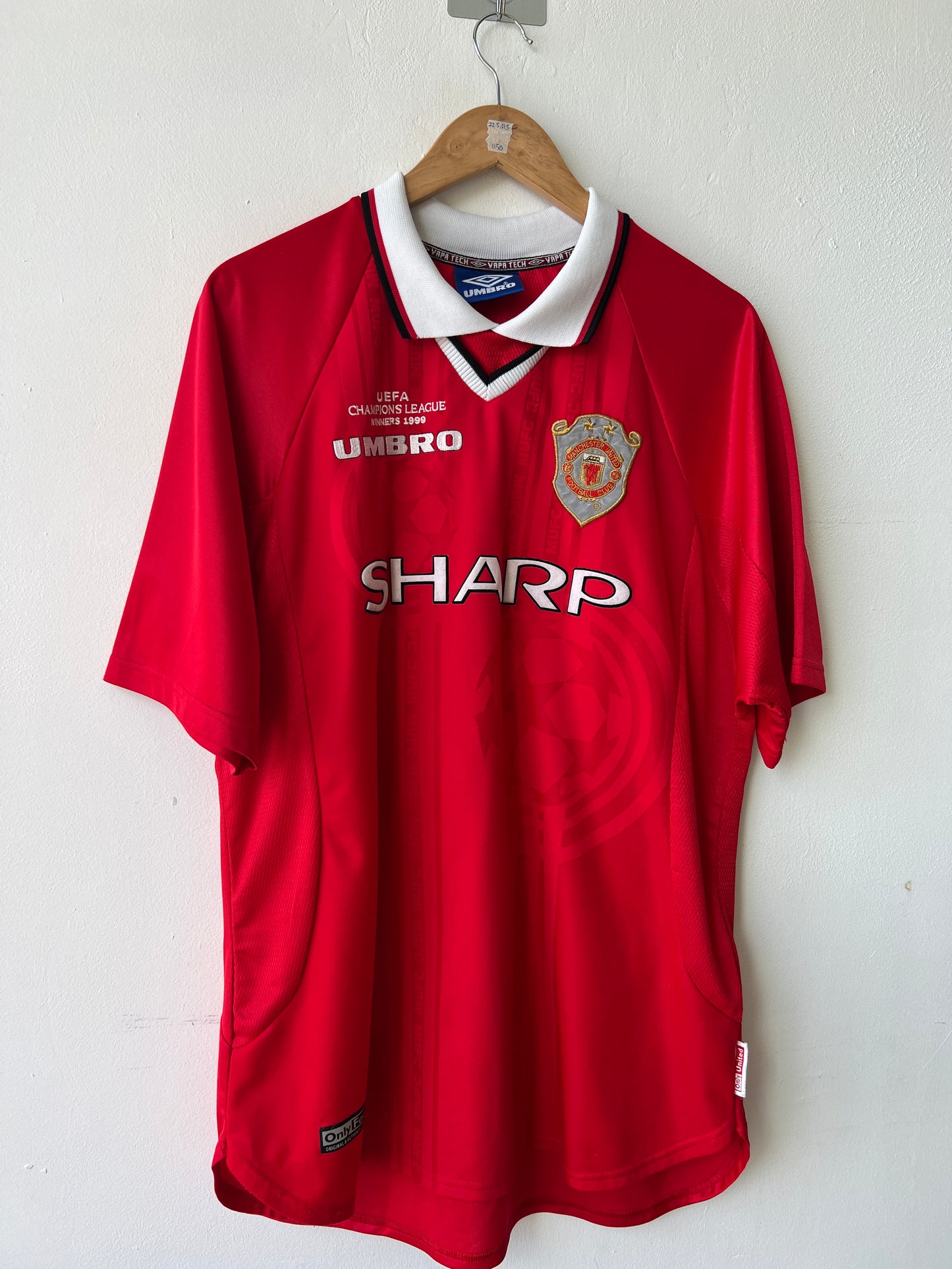 (L) Manchester United 1999-00 Home CL Winners Shirt Beckham #7