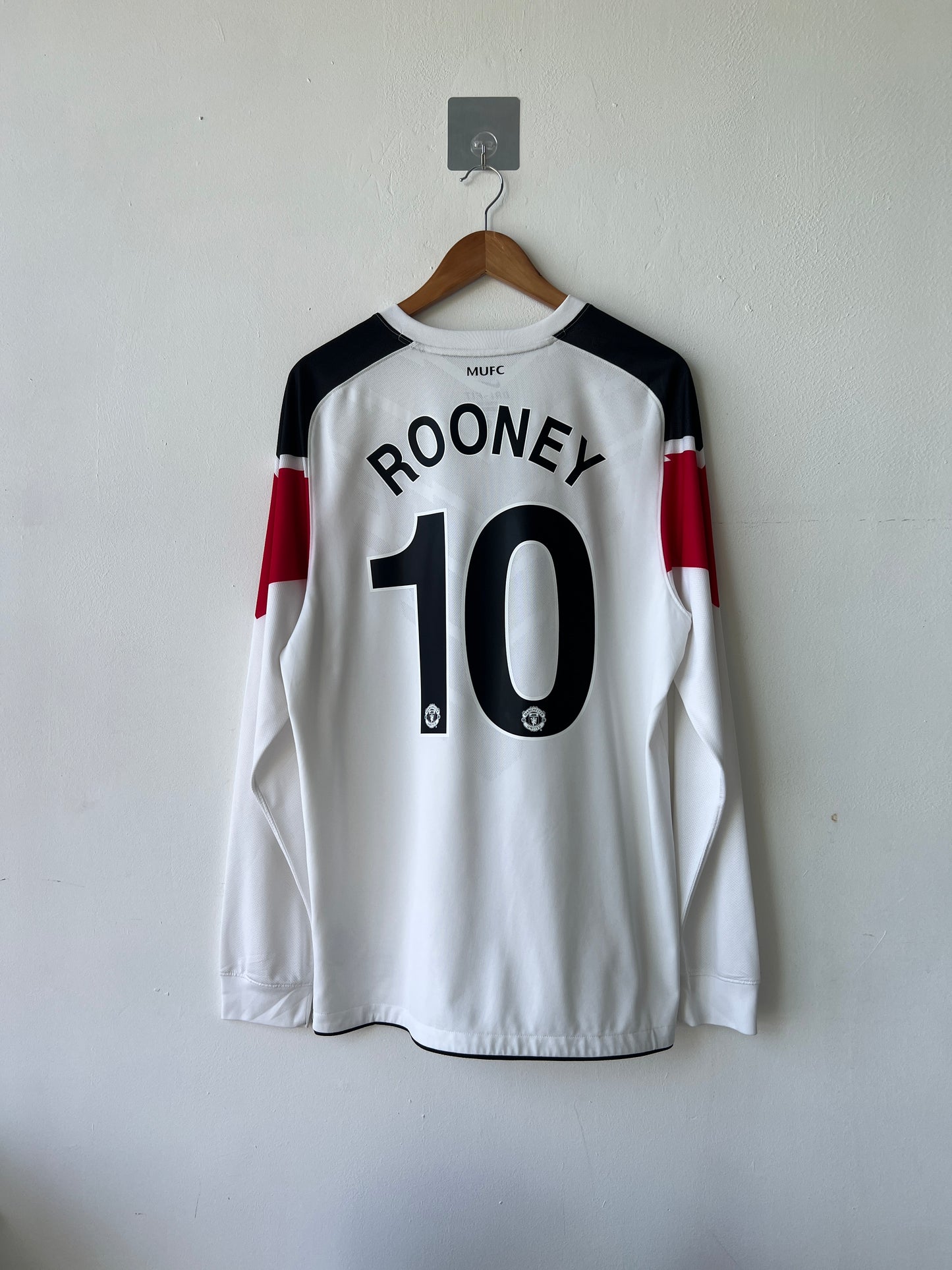 (L) Manchester United 2010-12 Away Long Sleeve Shirt Rooney #10
